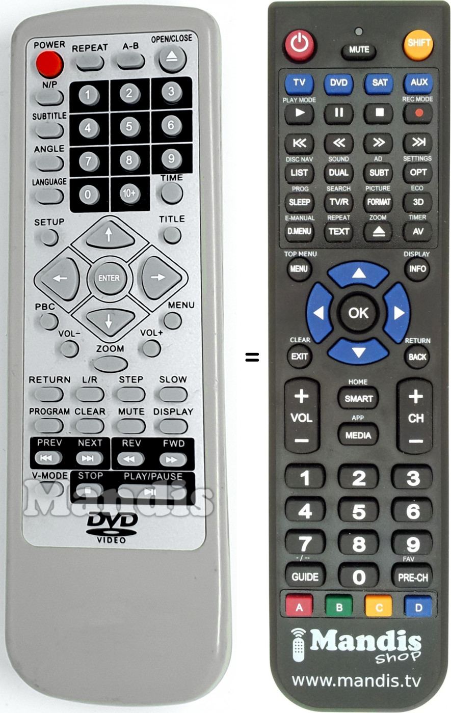 Télécommande équivalente Digital REMCON1355