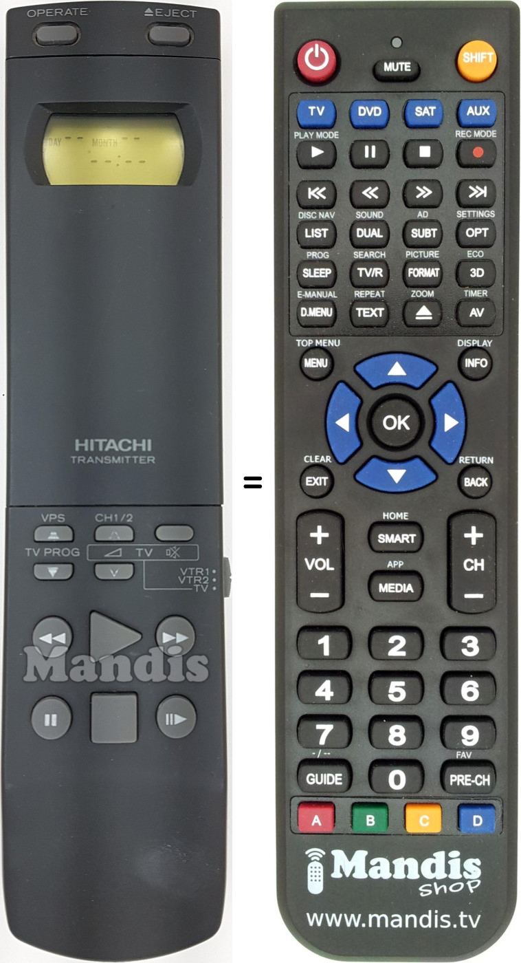 Télécommande équivalente VT-RM253E