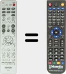 T&eacute;l&eacute;commande pour remplacer RC-1222 (30701025500AD)