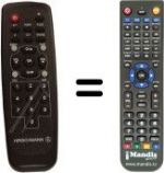 Télécommande équivalente HVS53545
