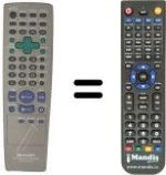 Télécommande équivalente Sharp DV 660 S
