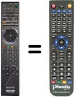 Télécommande équivalente Sony KDL-46 Z 5500