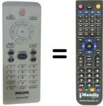 Télécommande équivalente Philips DVP3120