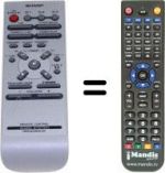 Télécommande équivalente Sharp CDE250E