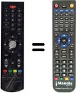 Télécommande équivalente Techwood L32825HDT