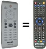 Télécommande équivalente Philips DVP3042 / 12