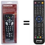 Télécommande équivalente Continental Edison VPH 6600 N