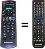Télécommande équivalente Panasonic SUP9667