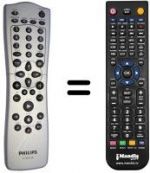 Télécommande équivalente Philips VR805 / 16