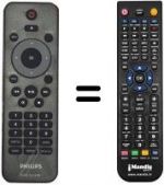 Télécommande équivalente Philips DVP3980