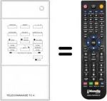 Télécommande équivalente Continental Edison VK2132