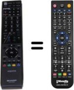 Télécommande équivalente Sharp HVS57303