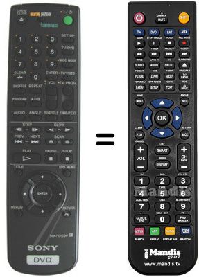 Télécommande équivalente RMT-D109P Télécommande équivalente RMT-D109P