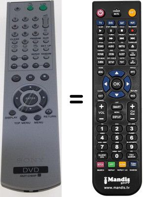 Télécommande équivalente Sony DVP-M50 Télécommande équivalente Sony DVP-M50