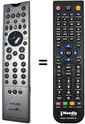 Télécommande équivalente Philips 50PF9964 / 12S
