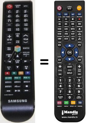 Télécommande équivalente Samsung PS42P2SX/XEC Télécommande équivalente Samsung PS42P2SX/XEC