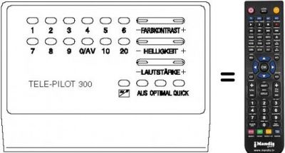 Télécommande équivalente TP 300-GRUNDIG