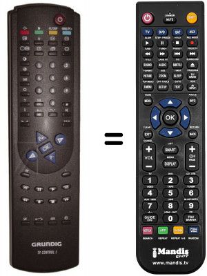 Télécommande équivalente Grundig ST655TOP