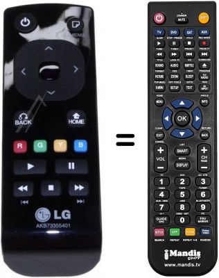 Télécommande équivalente AKB73355401 Télécommande équivalente AKB73355401
