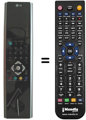 Télécommande équivalente LG 6710V00125D Télécommande équivalente LG 6710V00125D