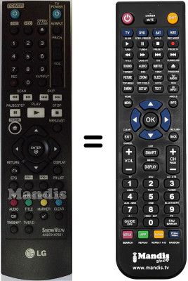 T&eacute;l&eacute;commande &eacute;quivalente LG AKB72197601