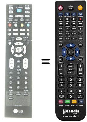 Télécommande équivalente LG 42LC7D Télécommande équivalente LG 42LC7D