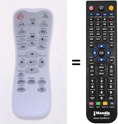T&eacute;l&eacute;commande &eacute;quivalente Optoma SP8EG01GC01