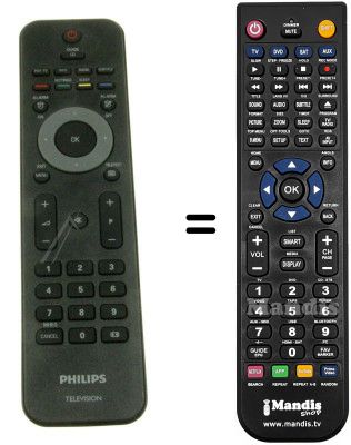 Télécommande équivalente Philips HVS57468