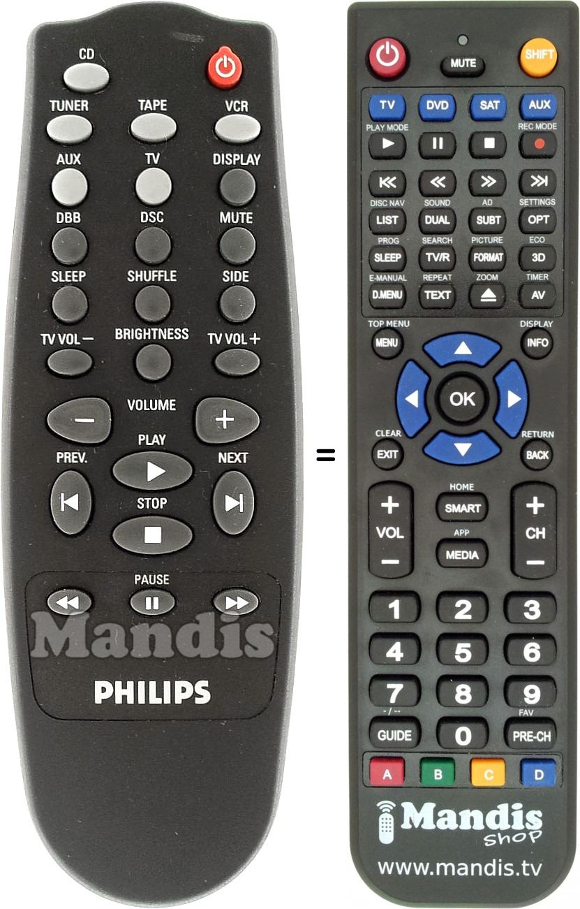 Télécommande équivalente RC0787/01