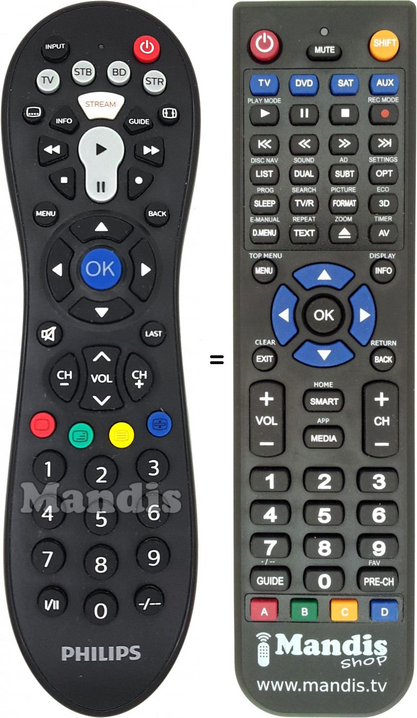Télécommande équivalente SRP301410