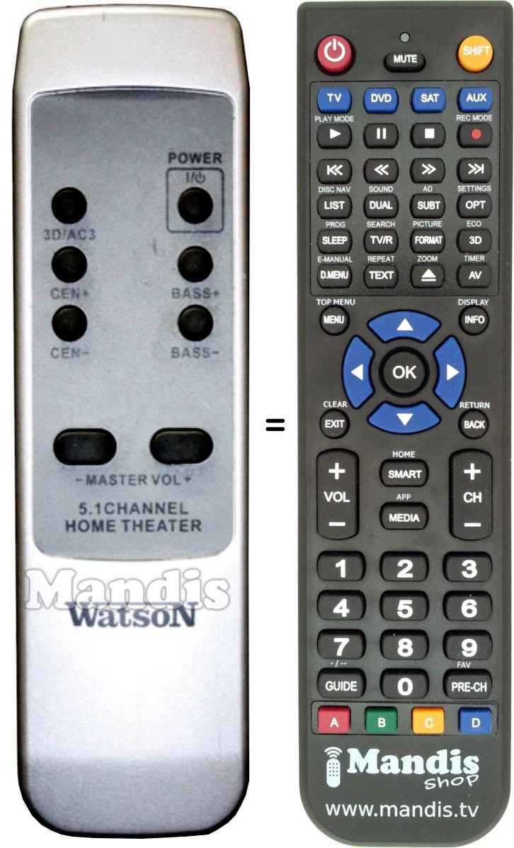 Télécommande équivalente Watson AS-5451