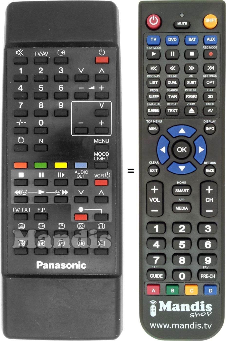 Télécommande équivalente TNQ8E044