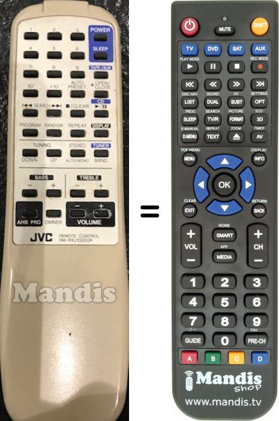 Télécommande équivalente RM-RXU1000GR