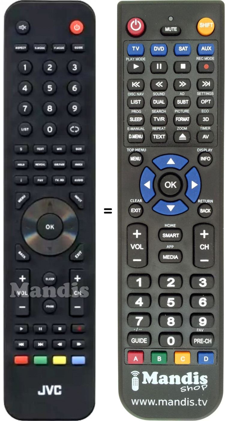 Télécommande équivalente KT1157-SX