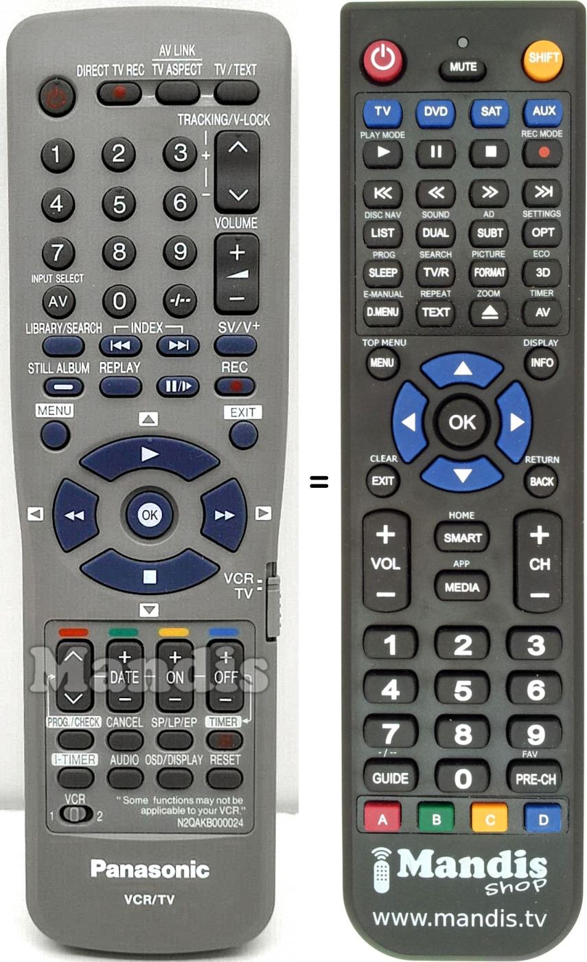 Télécommande équivalente N2QAKB000024