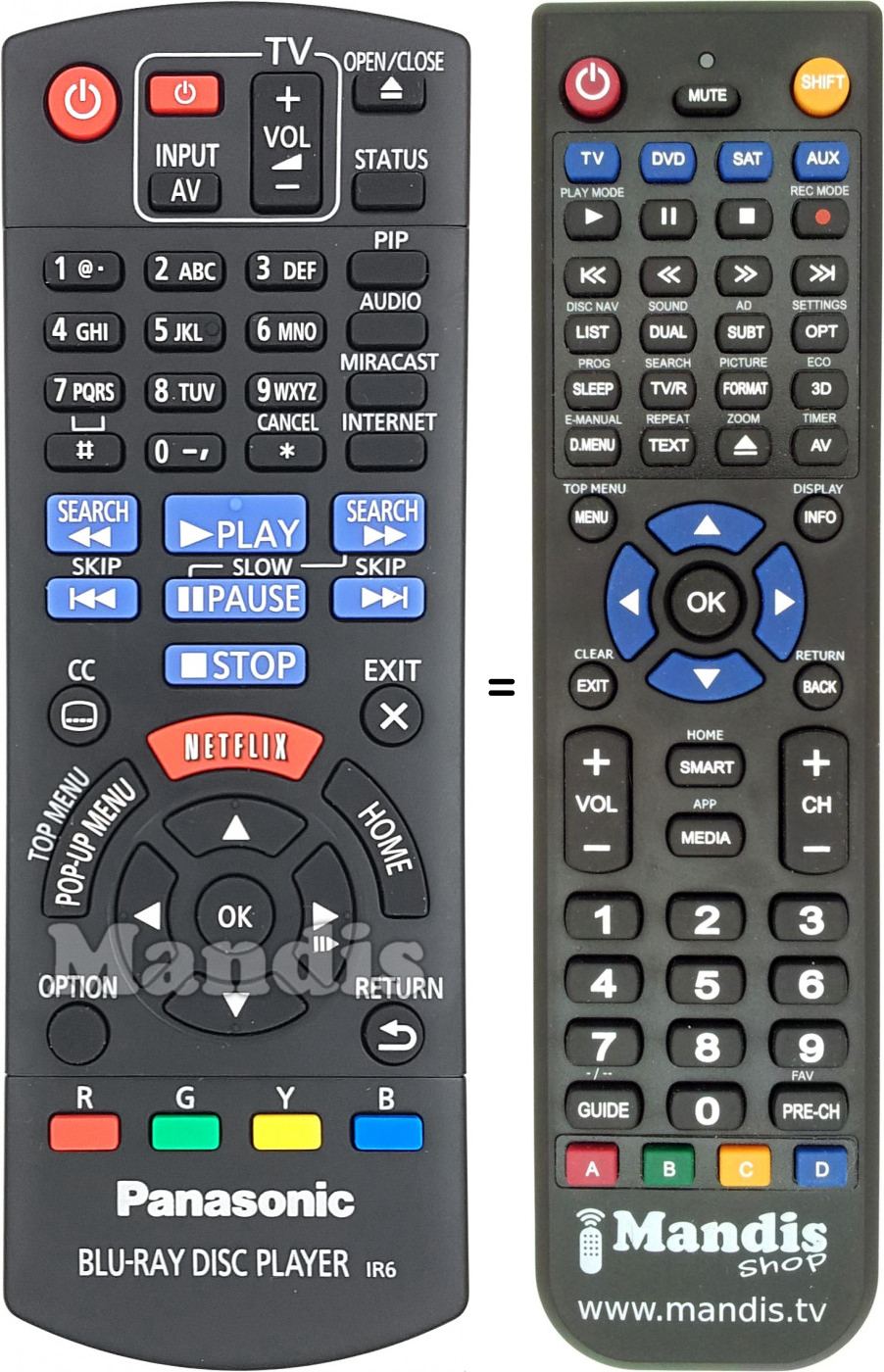 Télécommande équivalente N2QAYB000953