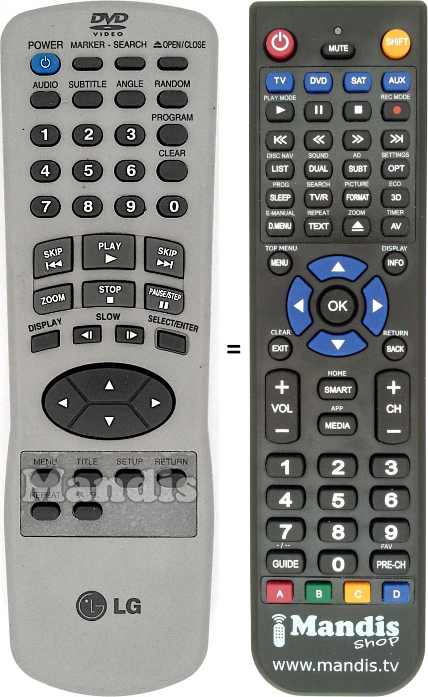 Télécommande équivalente REMCON1463