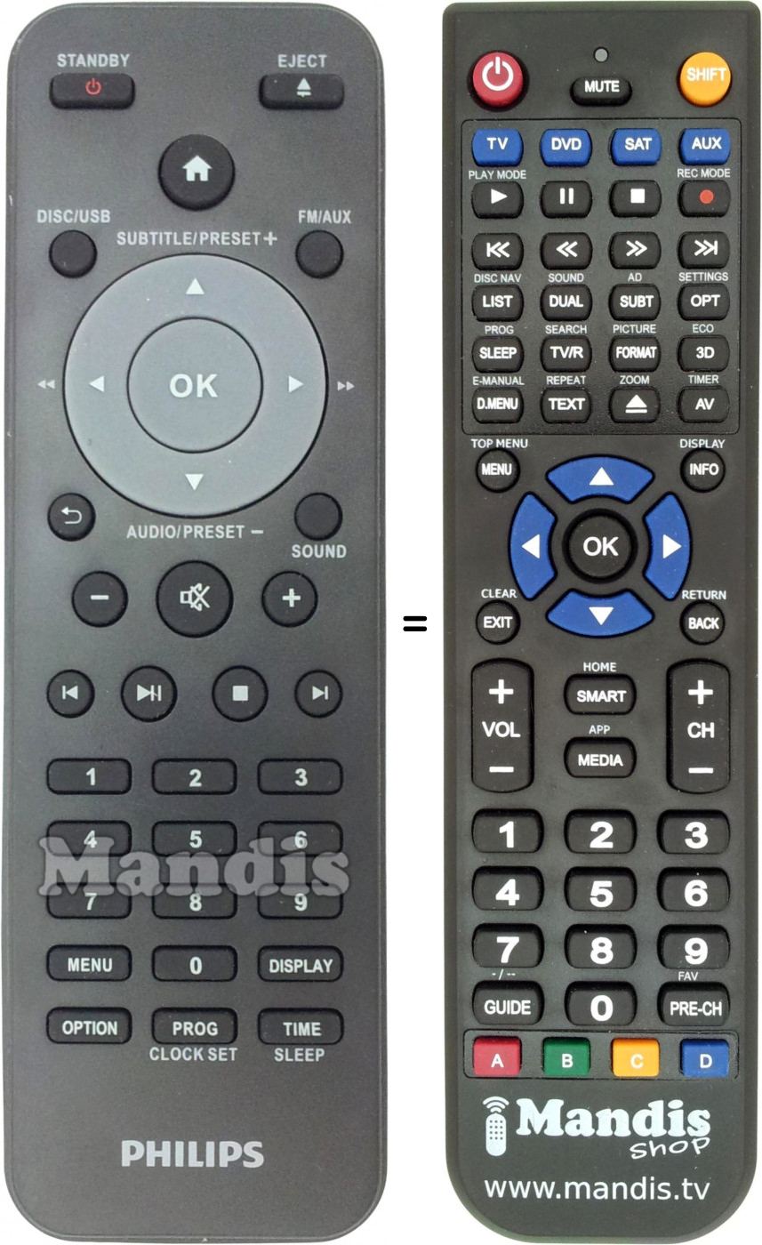 Télécommande équivalente Philips 996510061053