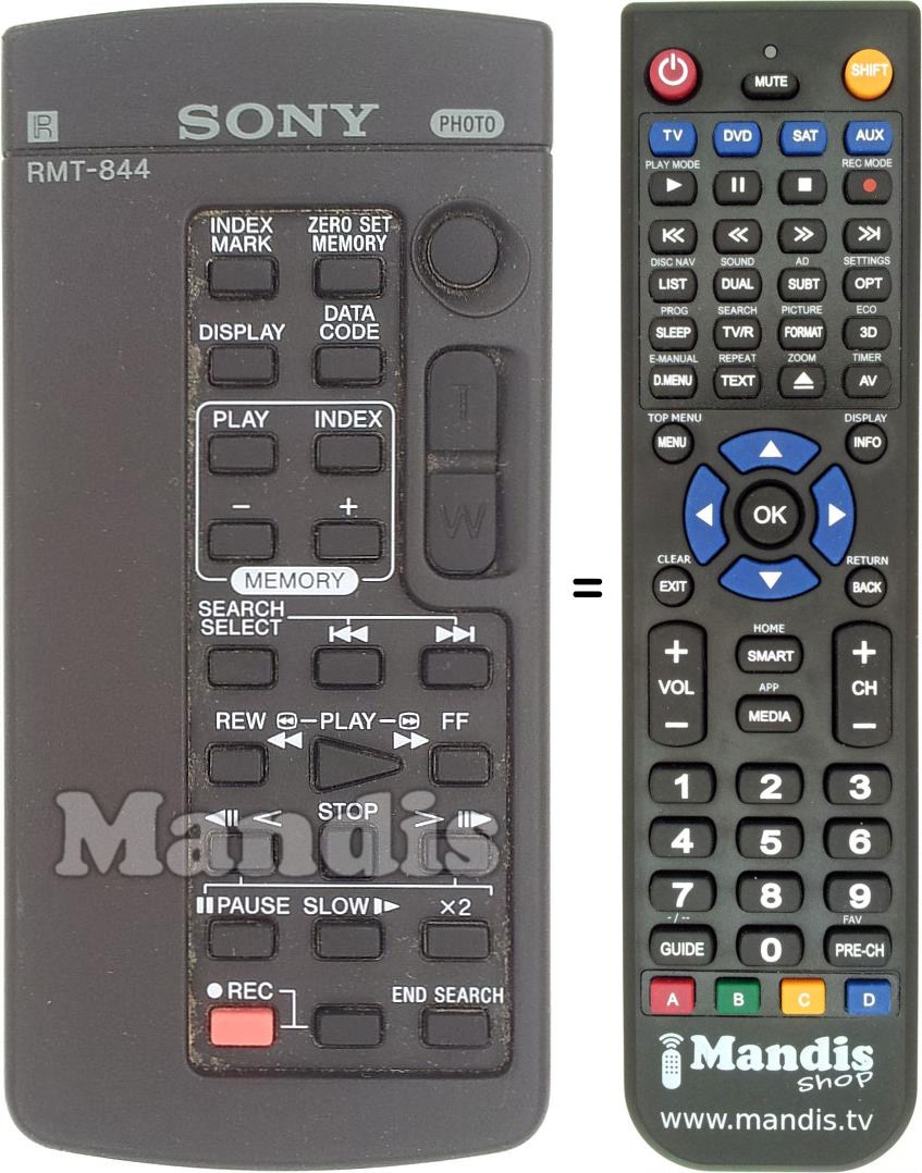 Télécommande équivalente RMT-844