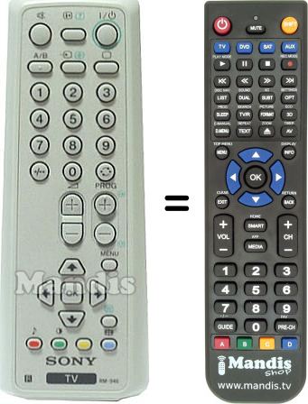 Télécommande équivalente Sony RM 946