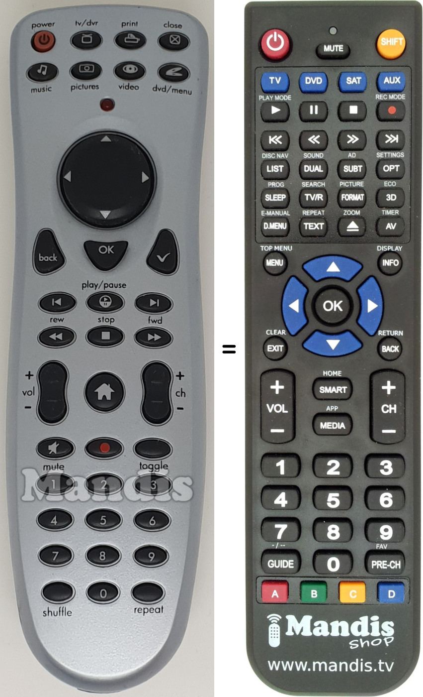 Télécommande équivalente REMCON1561