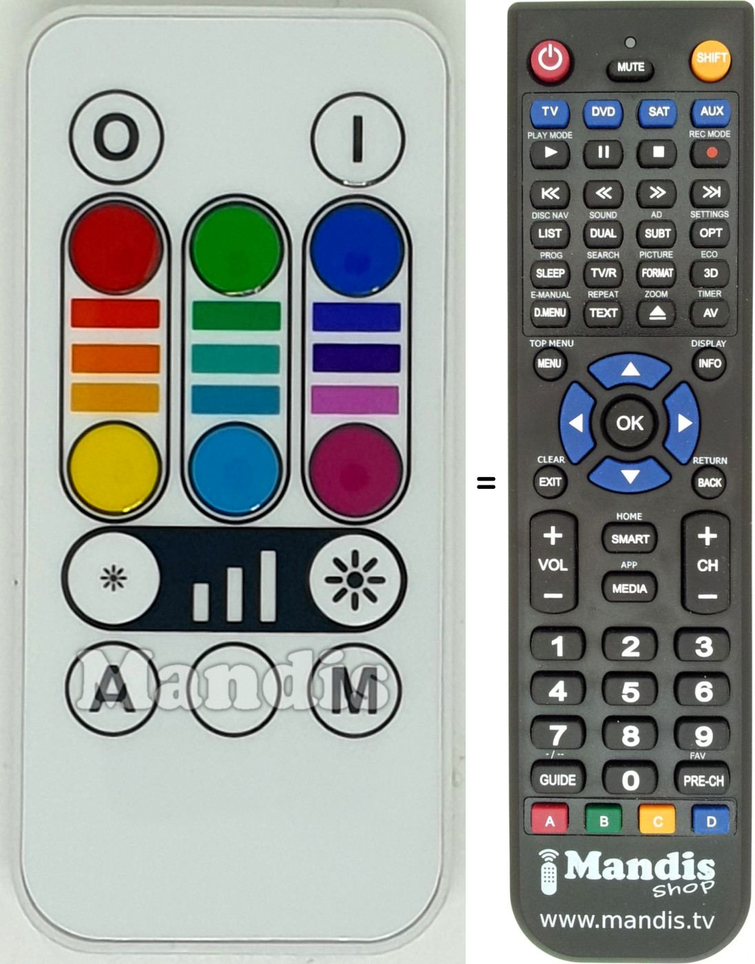 Télécommande équivalente REMCON1610