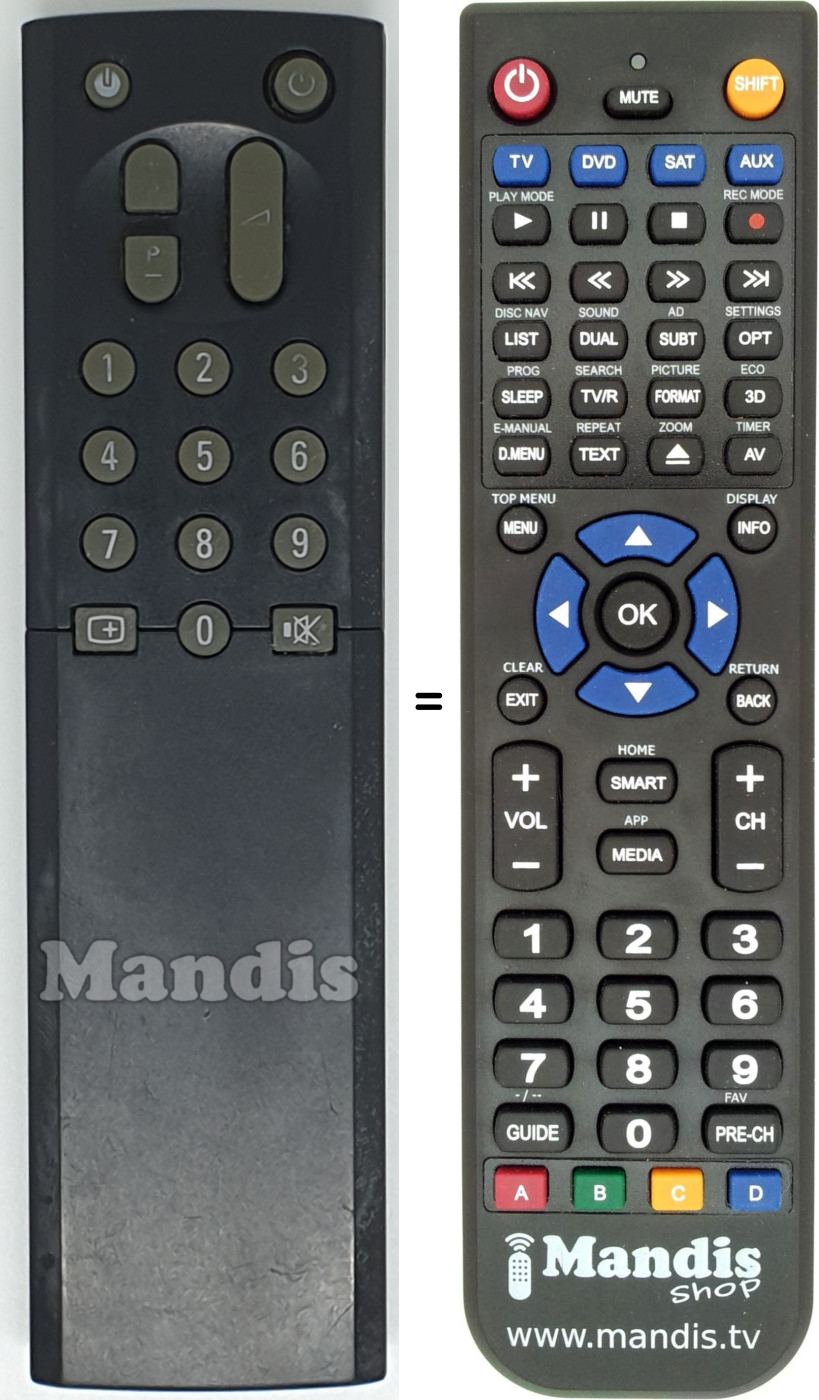 Télécommande équivalente RC9076/00B