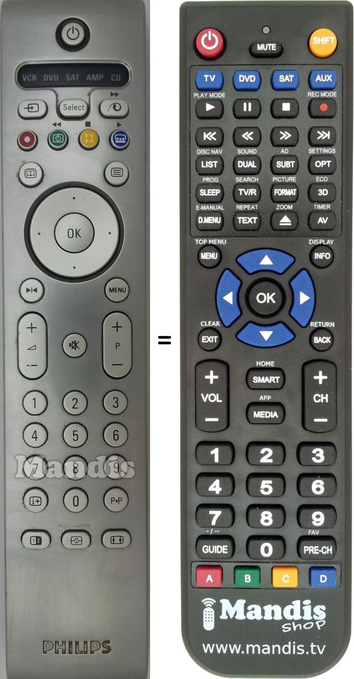 Télécommande équivalente 242254900284