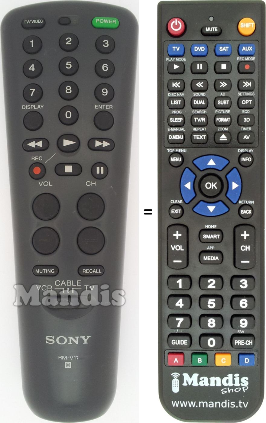 Télécommande équivalente RM-V11T