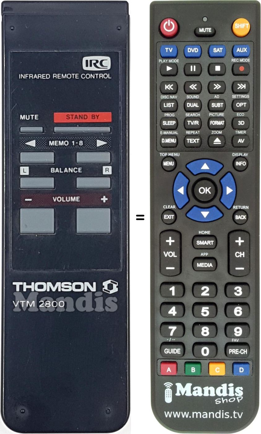 Télécommande équivalente VTM2800