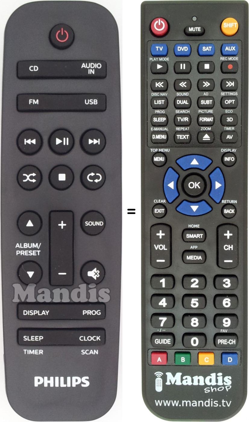 Télécommande équivalente 996580009857