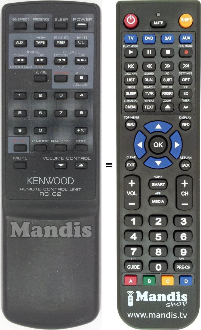 Télécommande équivalente Kenwood RC-C 2