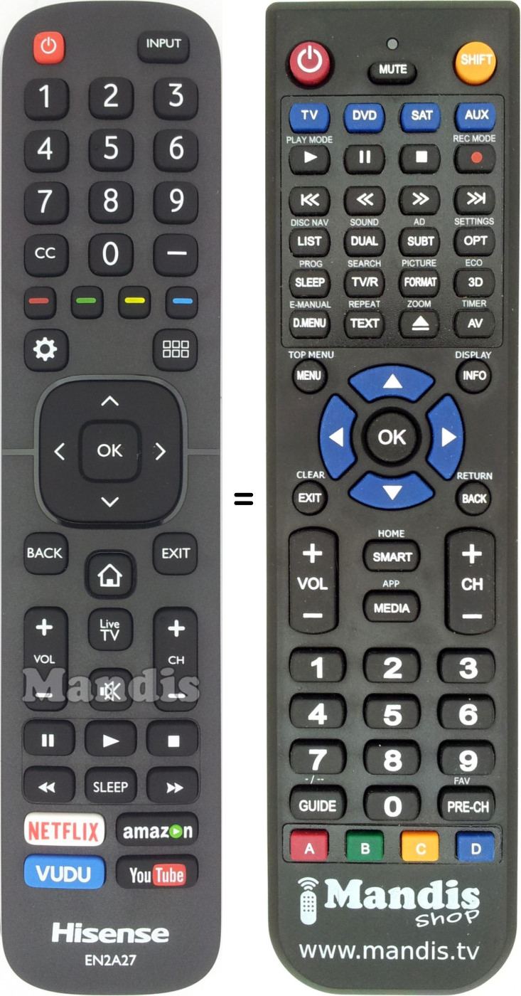 Télécommande équivalente EN2A27