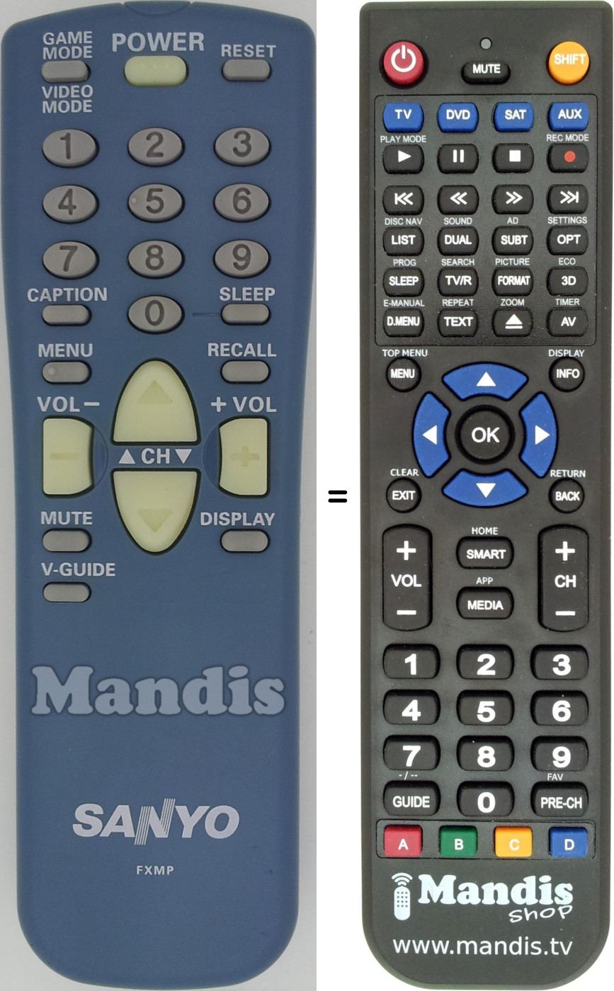 Télécommande équivalente FXMP